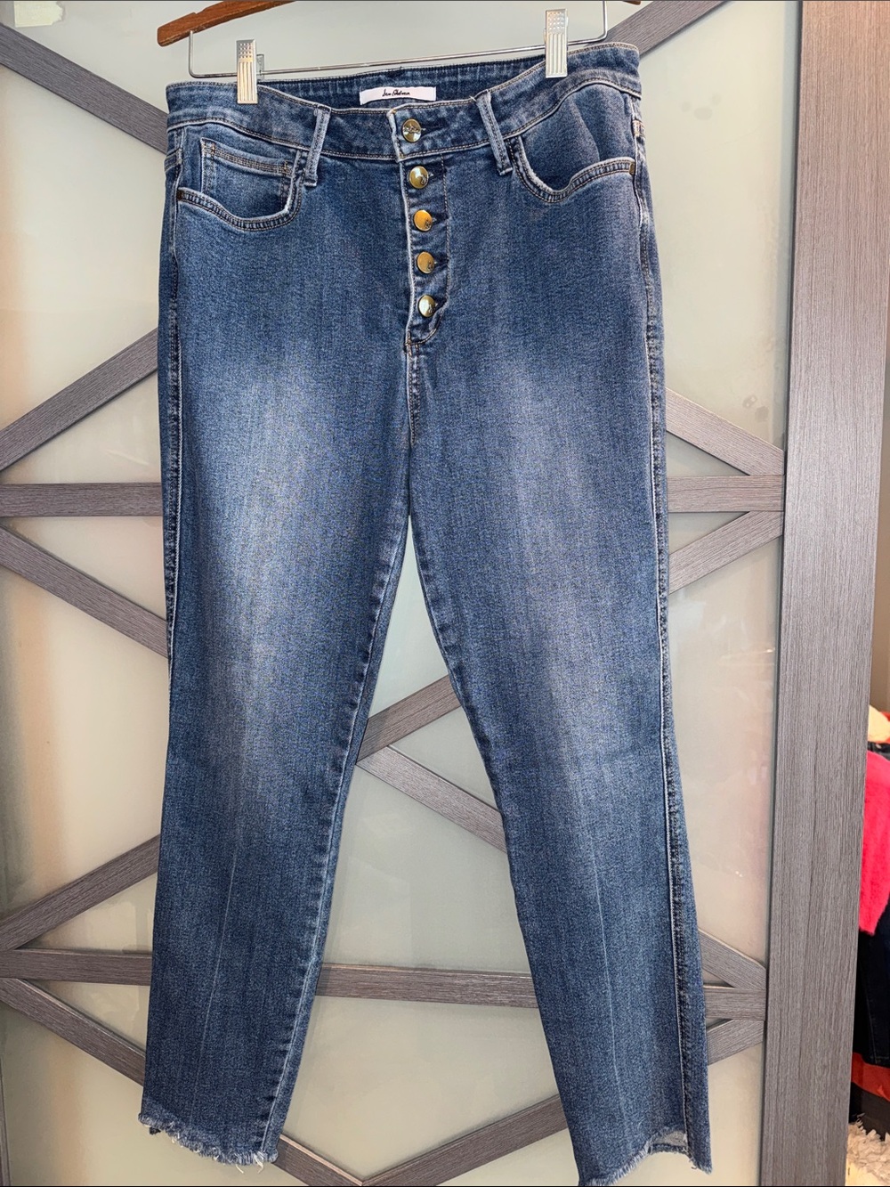 Sam Edelman The Stiletto High-Rise Skinny Button-Fly Ankle Jeans size 32